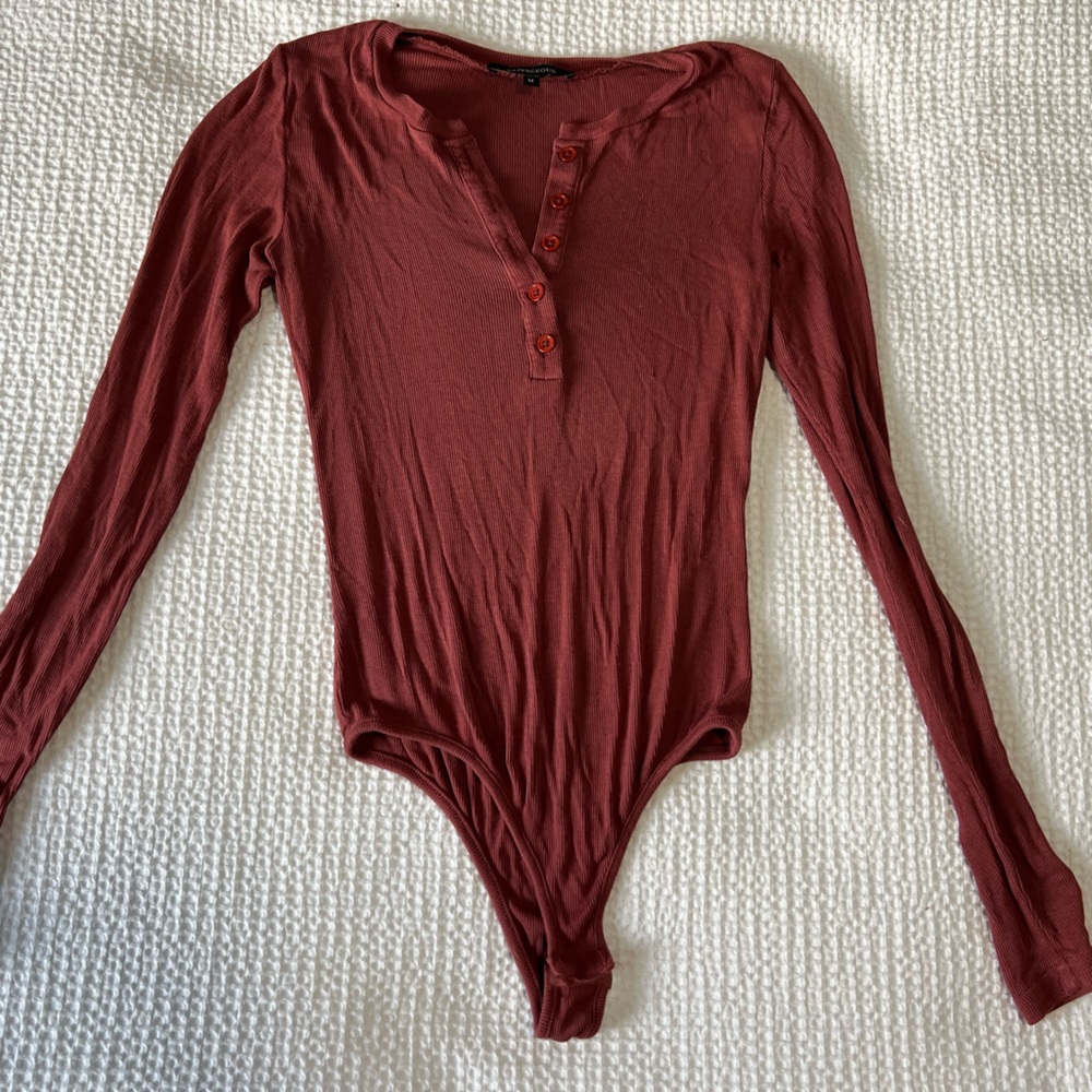Vici Henley Long Sleeve Bodysuit